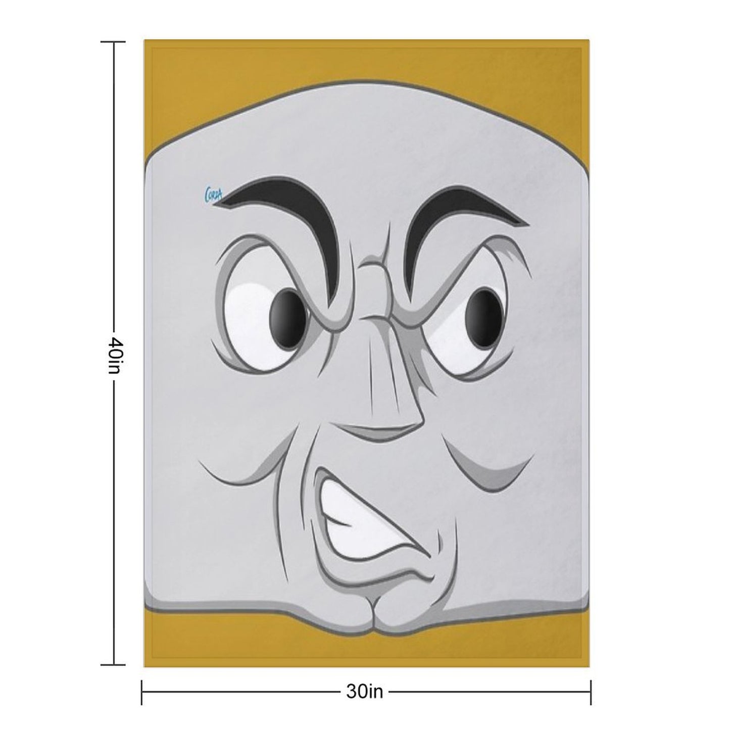 Diesel 10 (angry Face) Throw Blanket