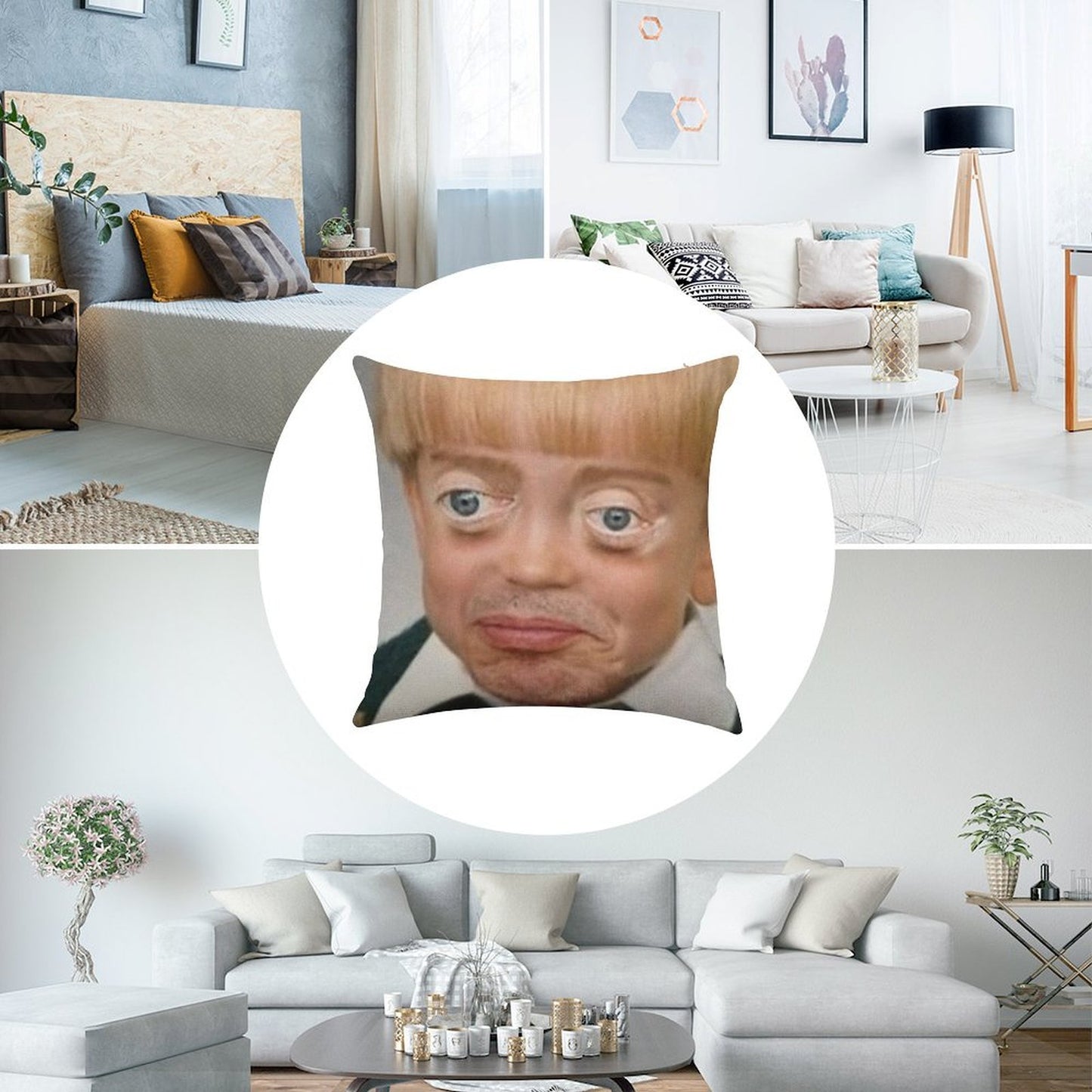 Steve Buscemi Boy Linen Throw Pillow Cover