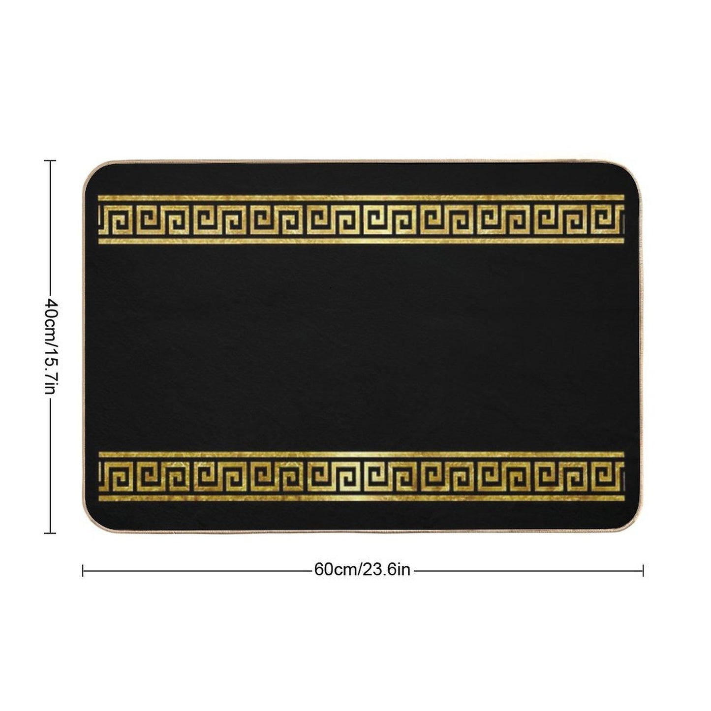 Greek Geometric Pattern Easy Maintenance Bath Mat