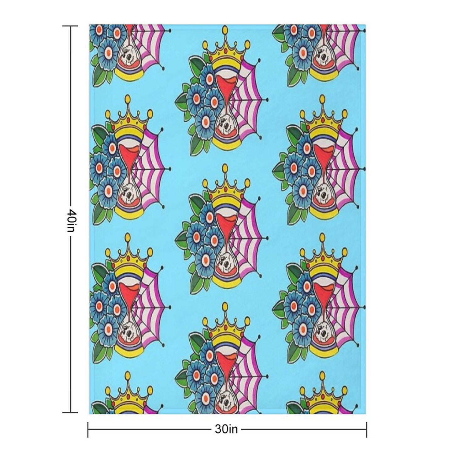 Time Is King Throw Blanket