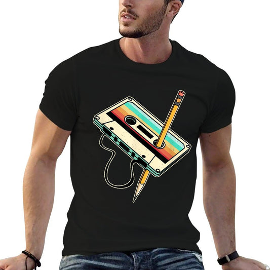 80s 90s Retro Party Costume Nostalgia Cassette T-Shirt