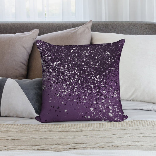 PURPLE Glam Dream #1 (Photo of Glitter Only - Not Reflective) Soft Warmth Comfort Throw Pillow