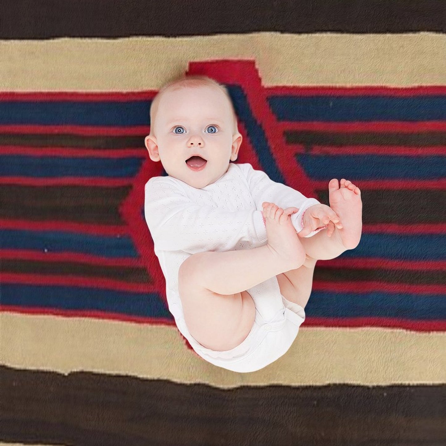 Indigenous Designs I Chief's Blanket Navajo Weavings Throw Blanket