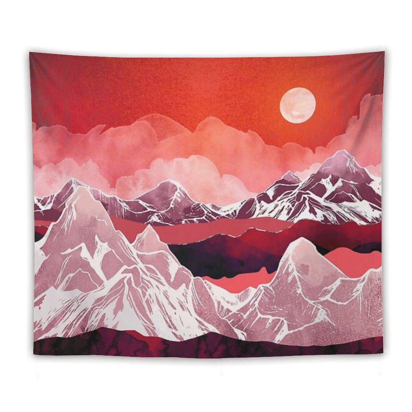 Scarlet Glow Tapestry