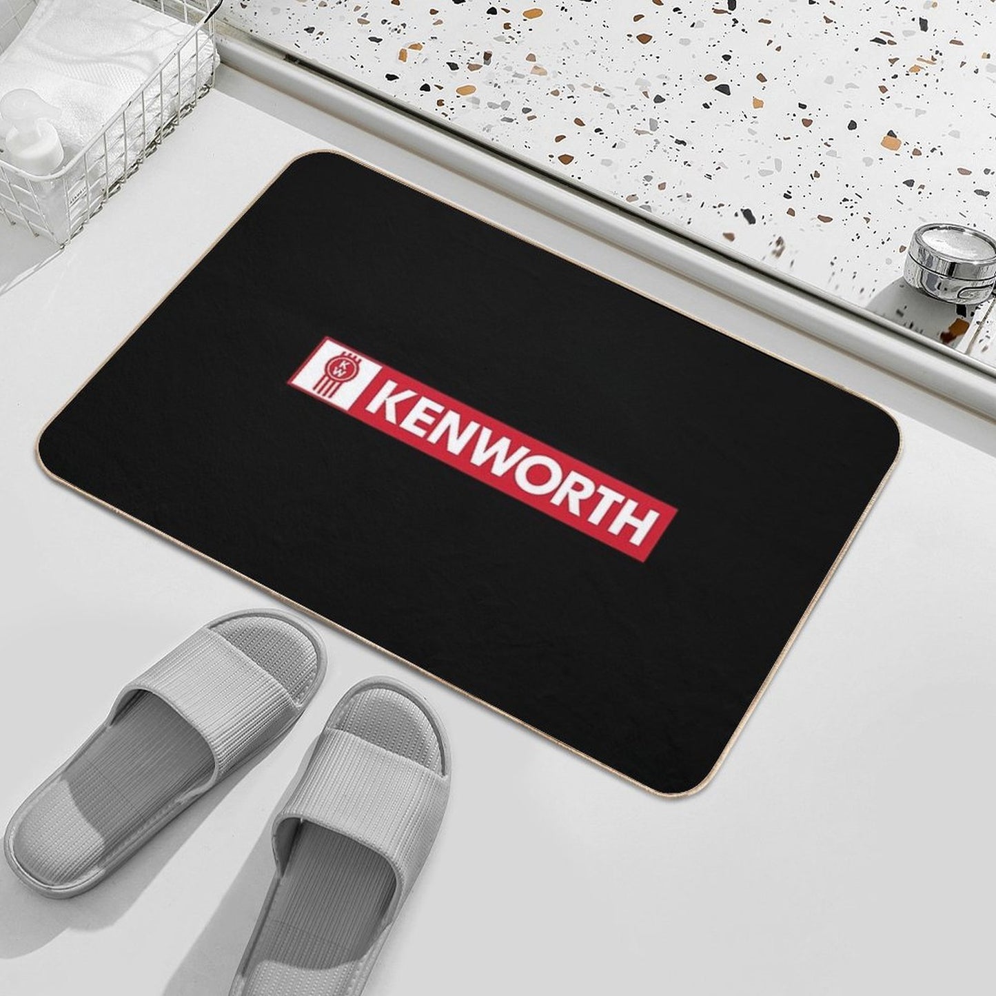Kenworth Logo Truck Company Toxin-Free Bath Mat