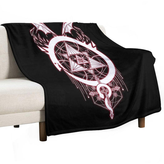 Glowing Snakes of Alchemy Throw Blanket