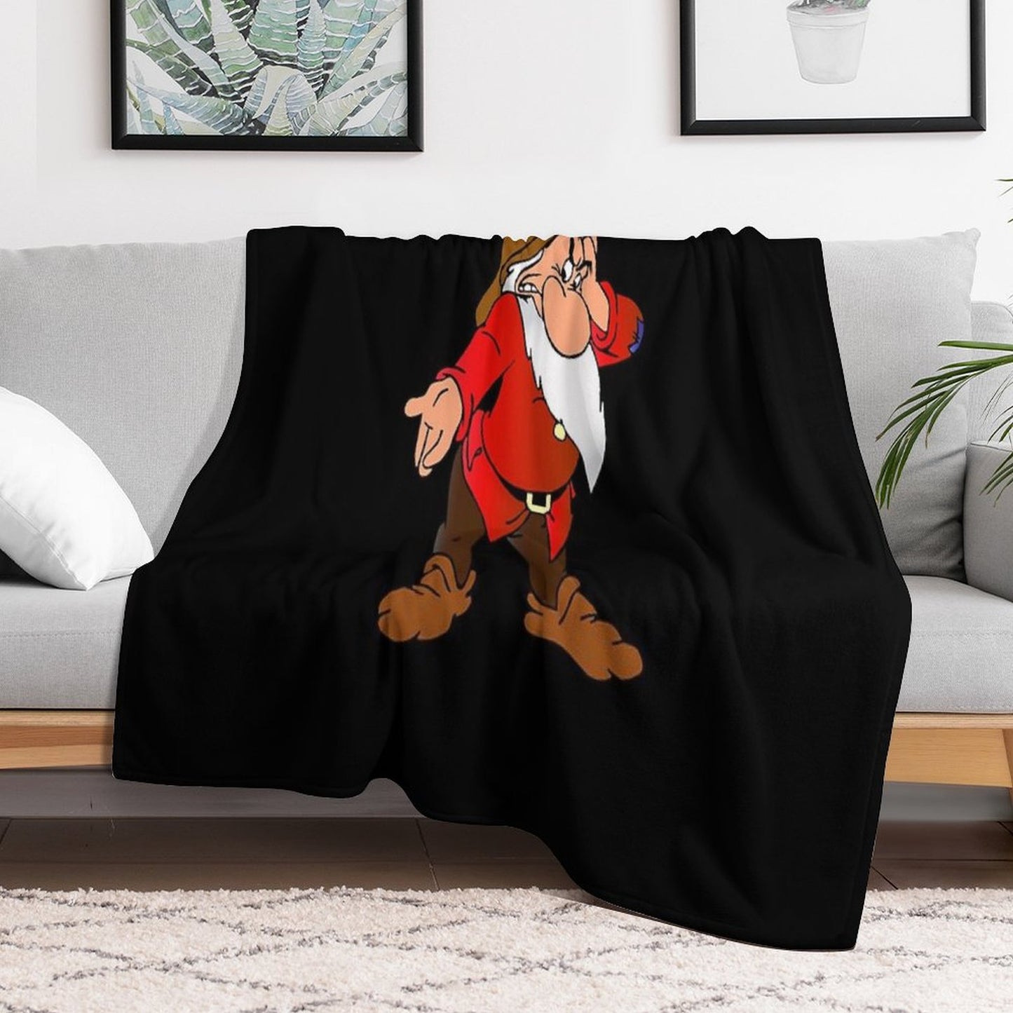 Grumpy Dwarf Throw Blanket