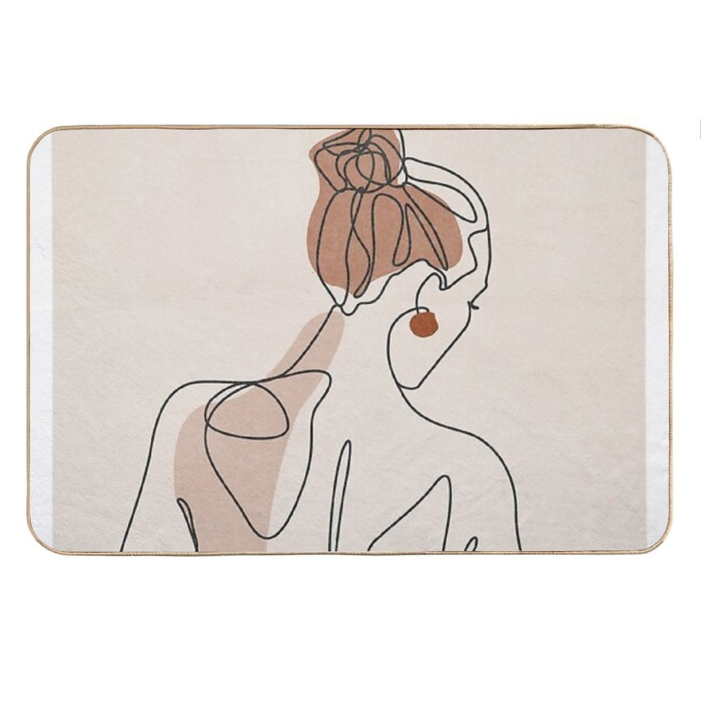 Line Woman Body Bath Mat