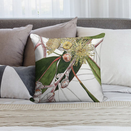 Eucalyptus Mallee Australian Native Soft Gift Ready Throw Pillow