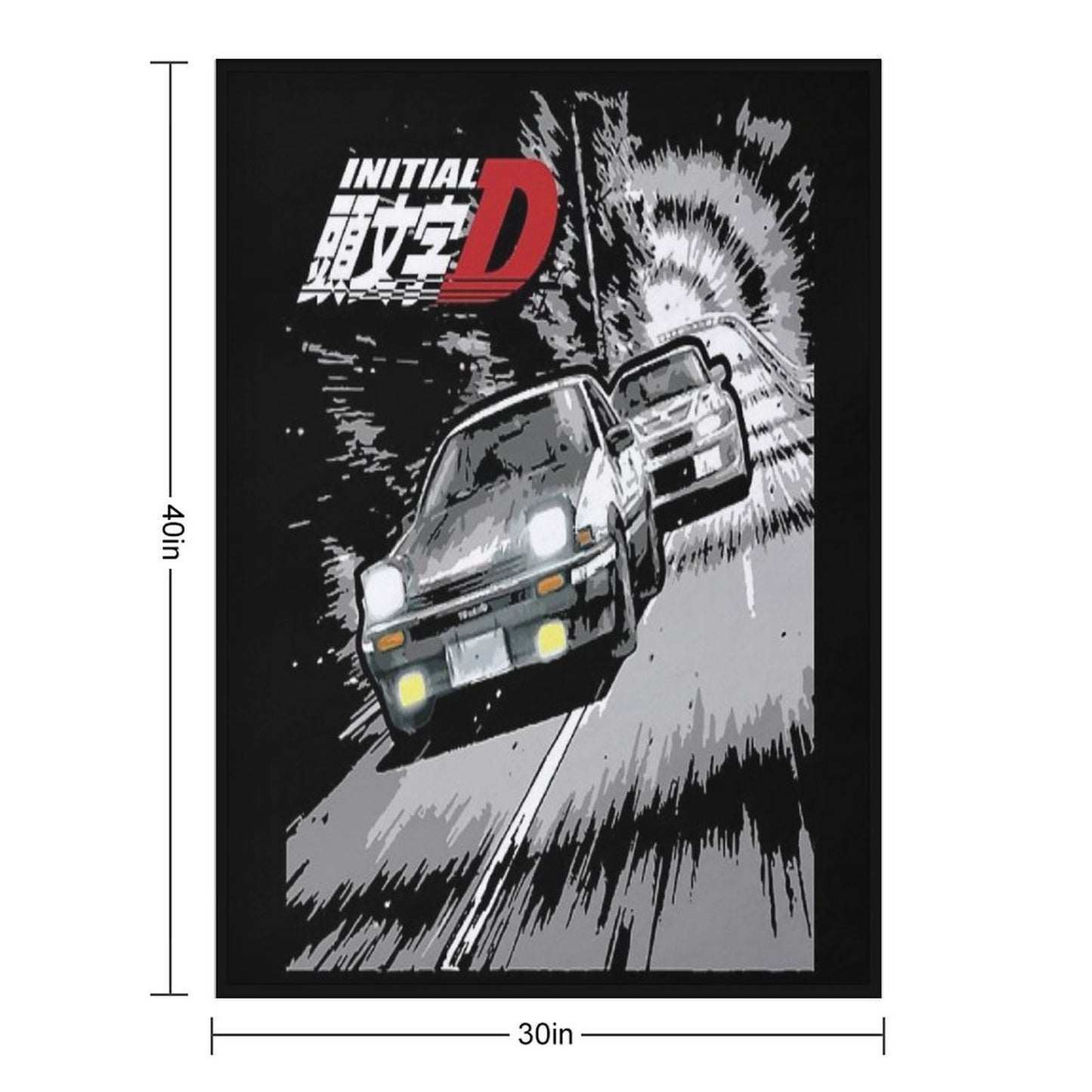 Initial D - Mountain Drift Racing Tandem AE86 Vs EVO 6 Throw Blanket