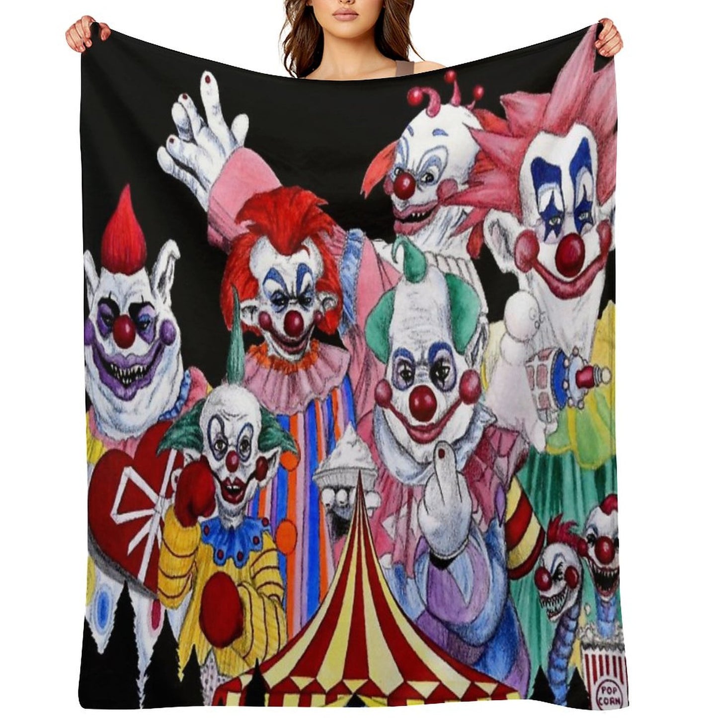 Killer Klowns From Outer Space! Throw Blanket