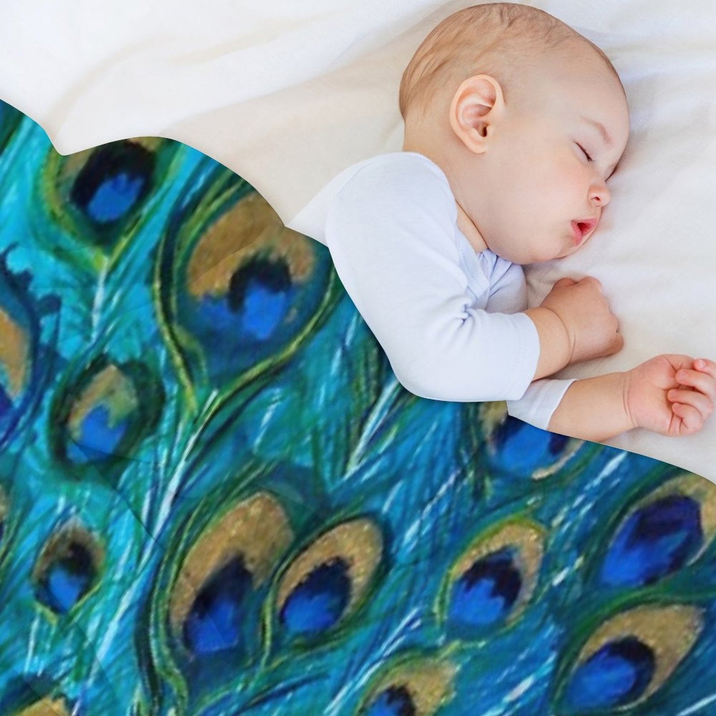 Beautiful Painted Peacock in Its Full Glory Throw Blanket