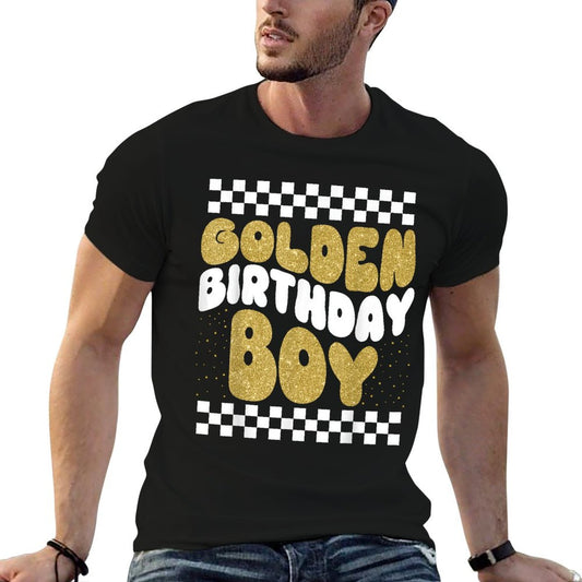 Golden Birthday Boys Bday Toddlers Birthday Party Decoration T-Shirt