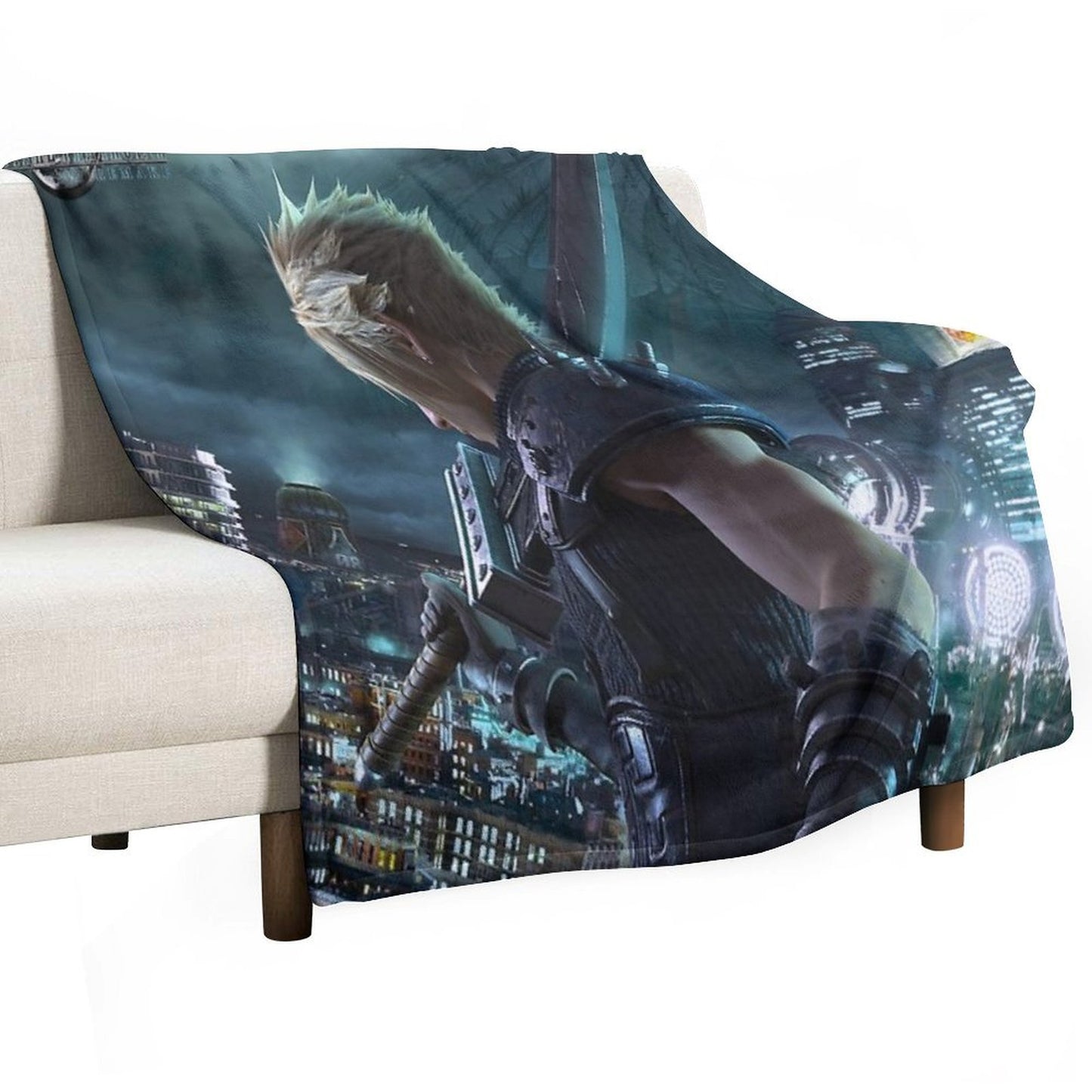 Cloud Final Fantasy VII Remake Throw Blanket