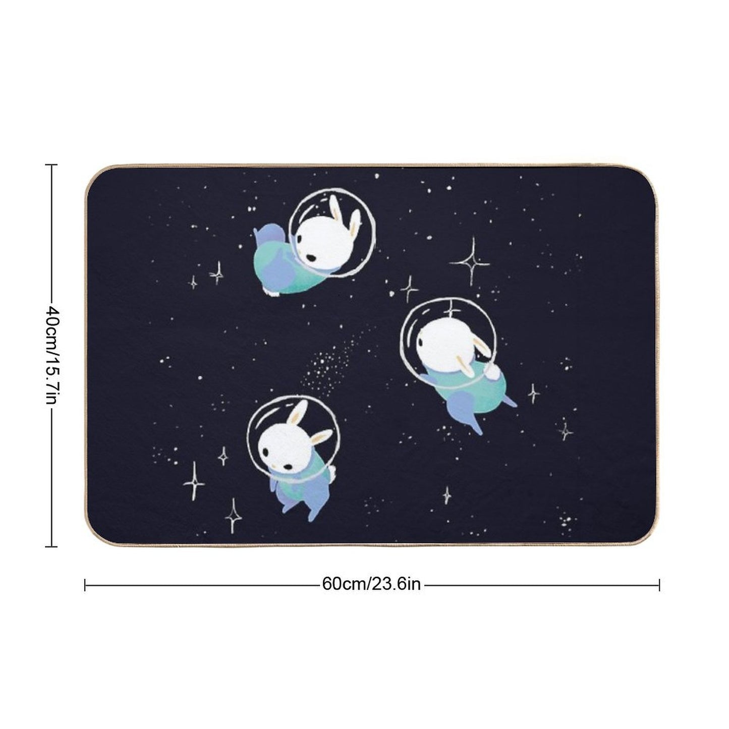 Space Bunnies Bath Mat