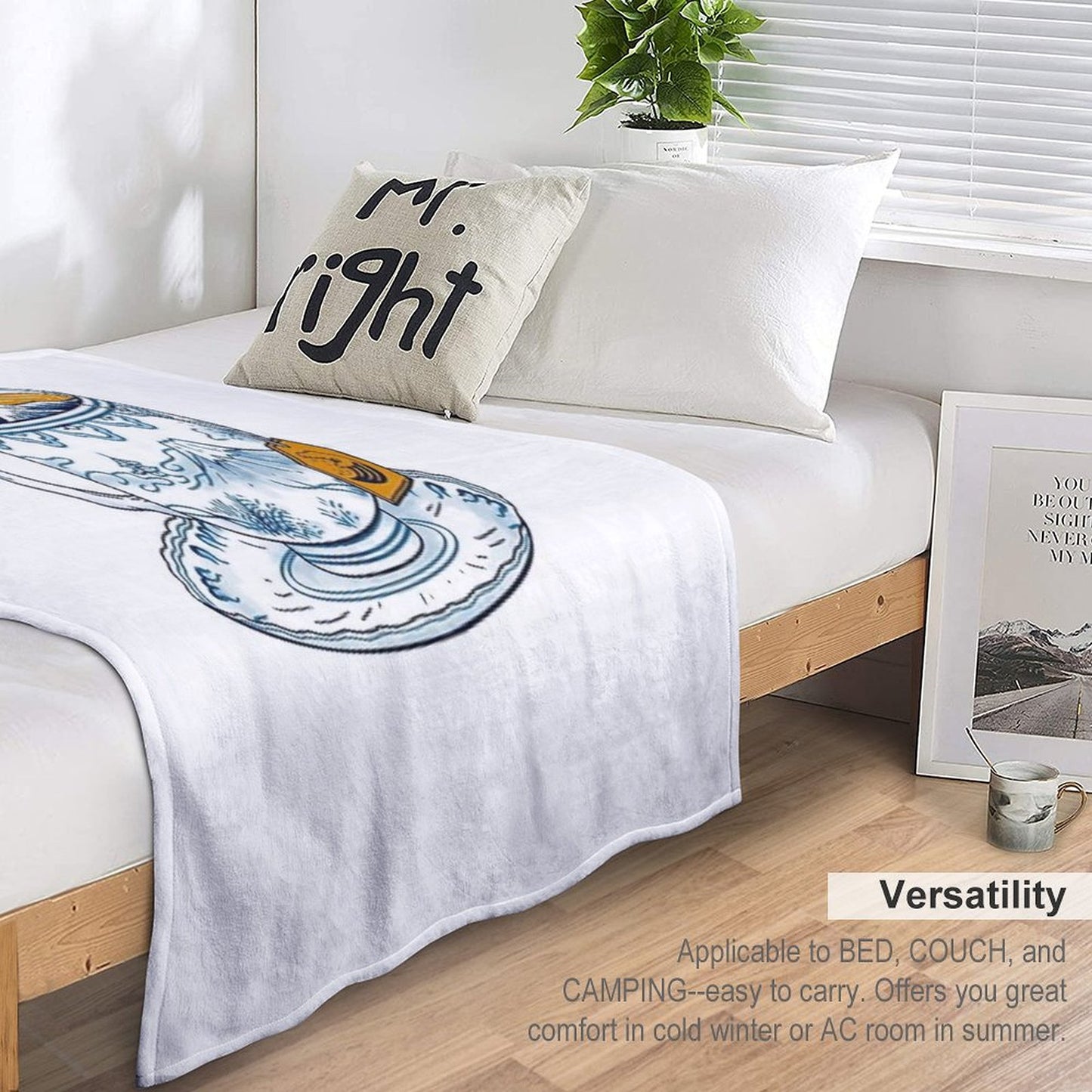 The Great Kanagawa Tea Throw Blanket