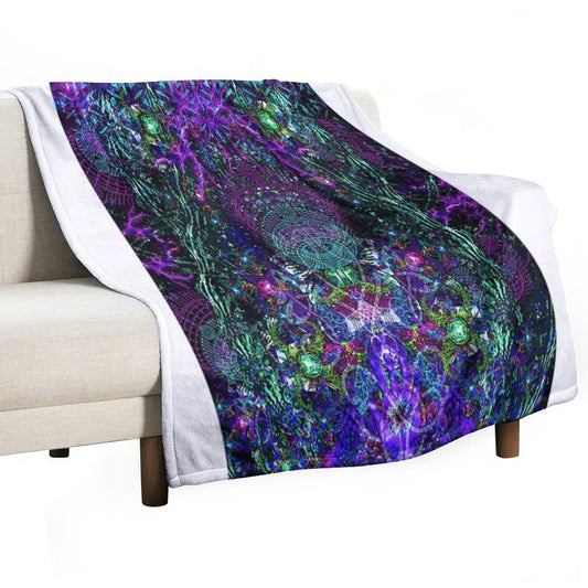 Hands To The Cosmos Throw Blanket