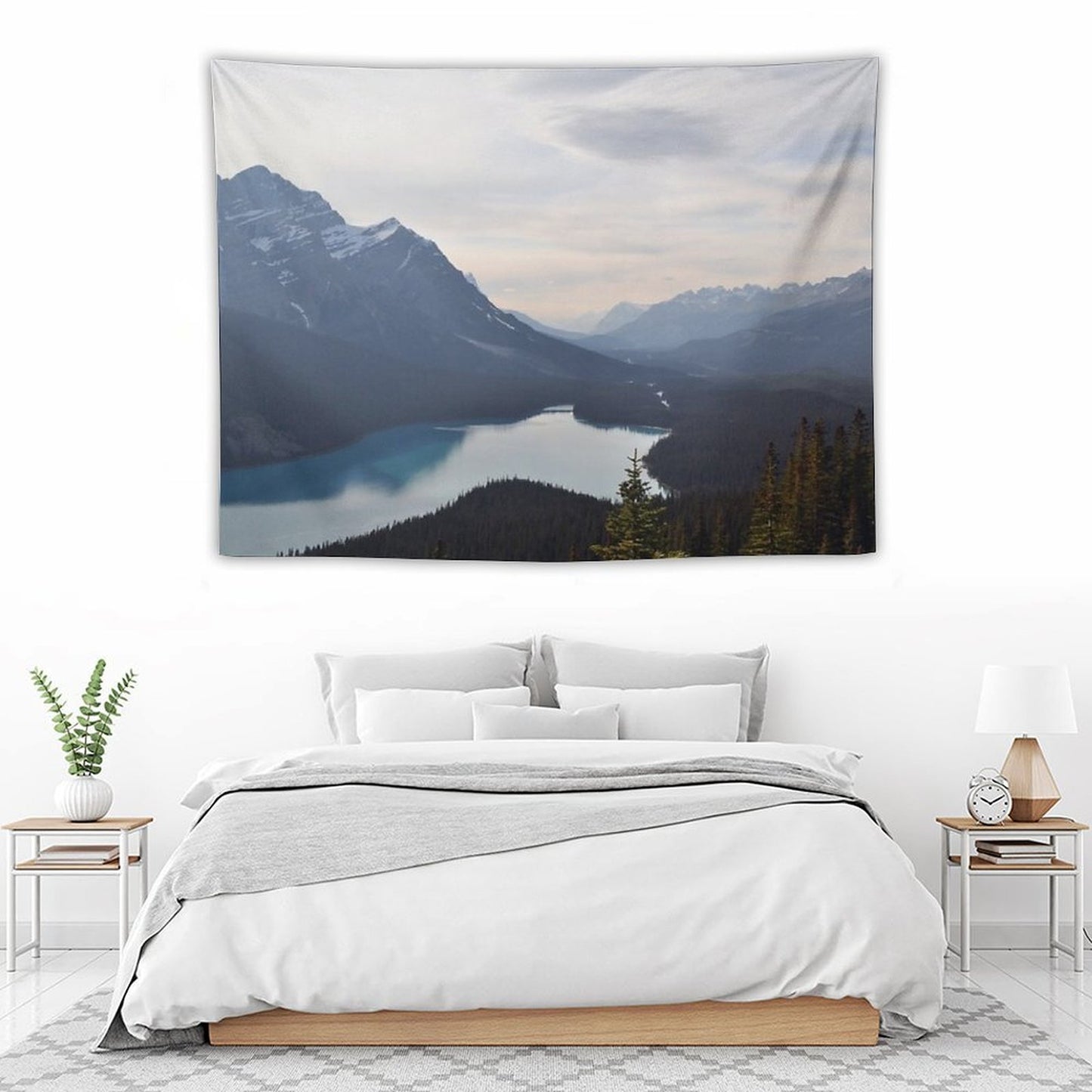 Mountain Lake Forest Dream Tapestry