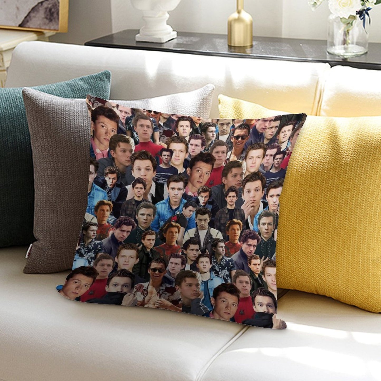 Tom Holland Collage Soft Warmth Comfort Throw Pillow