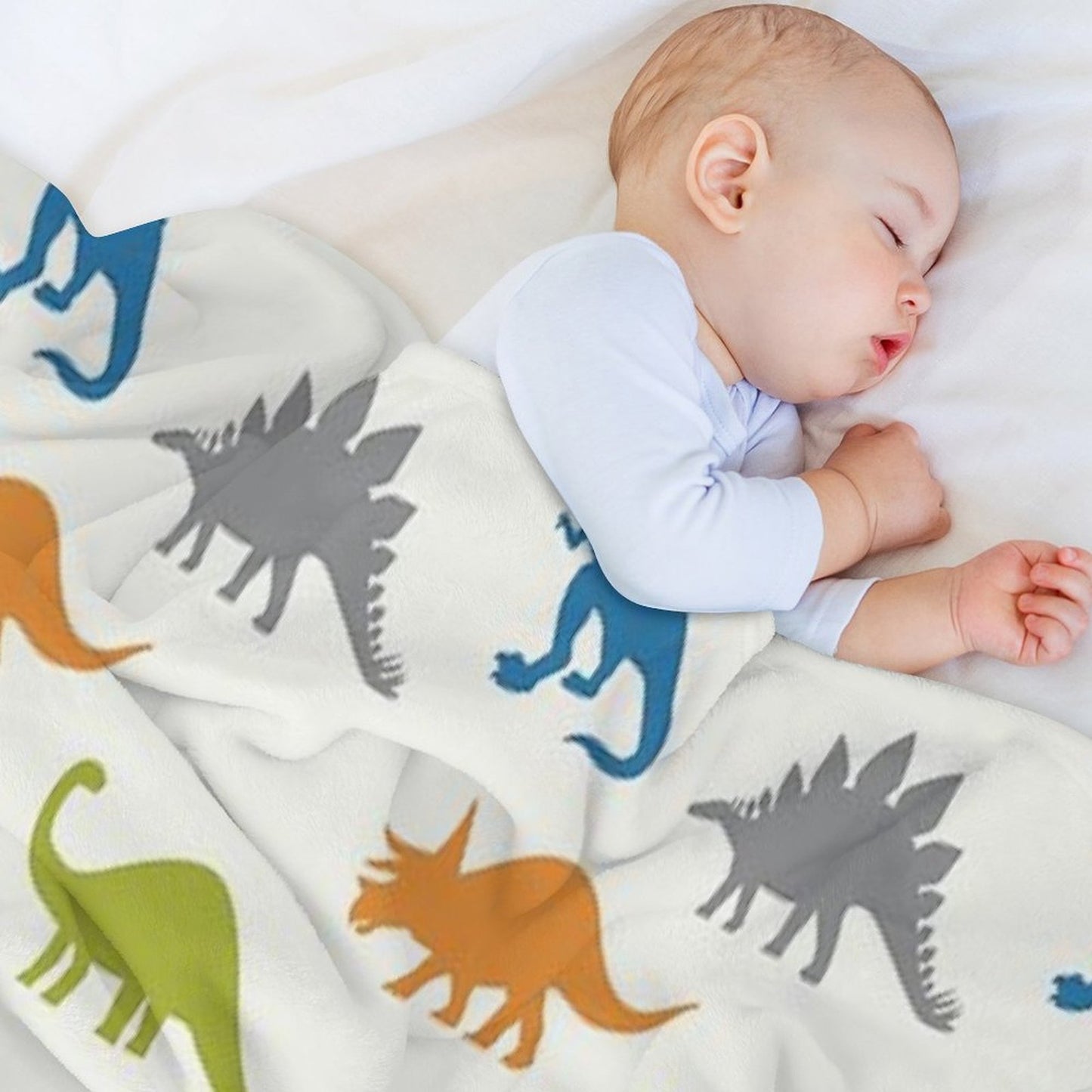 Primary Dinosaurs Throw Blanket