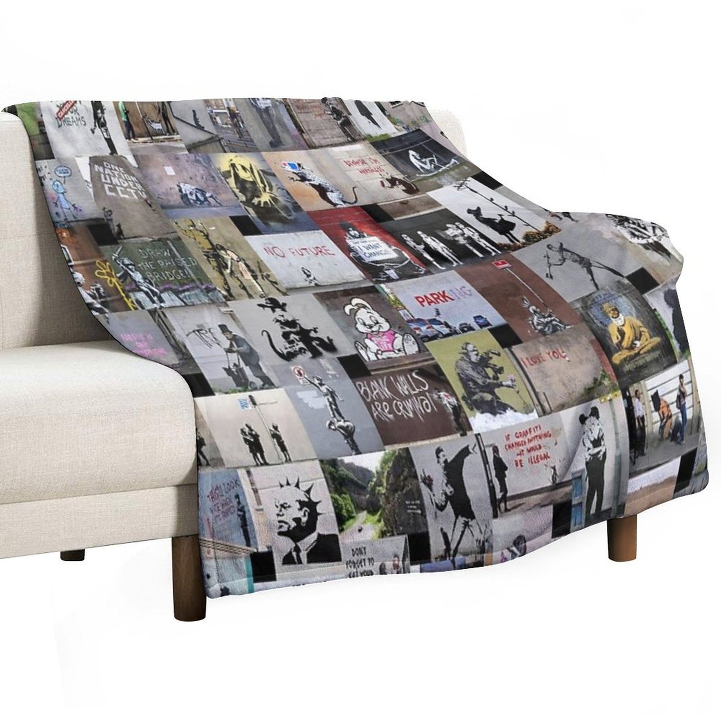 Banksy Throw Blanket