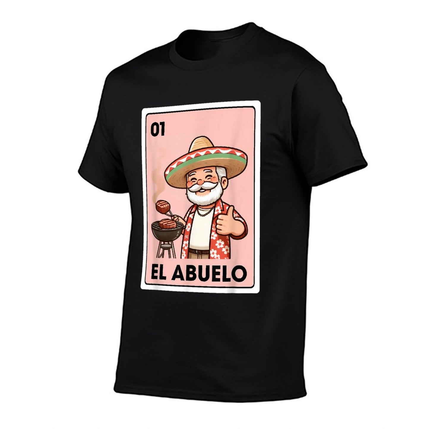 El Abuelo Grilling Grandpa Mexican Bingo Card T-Shirt