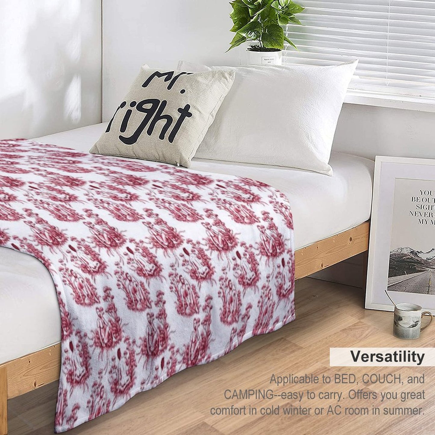Men Toile Throw Blanket