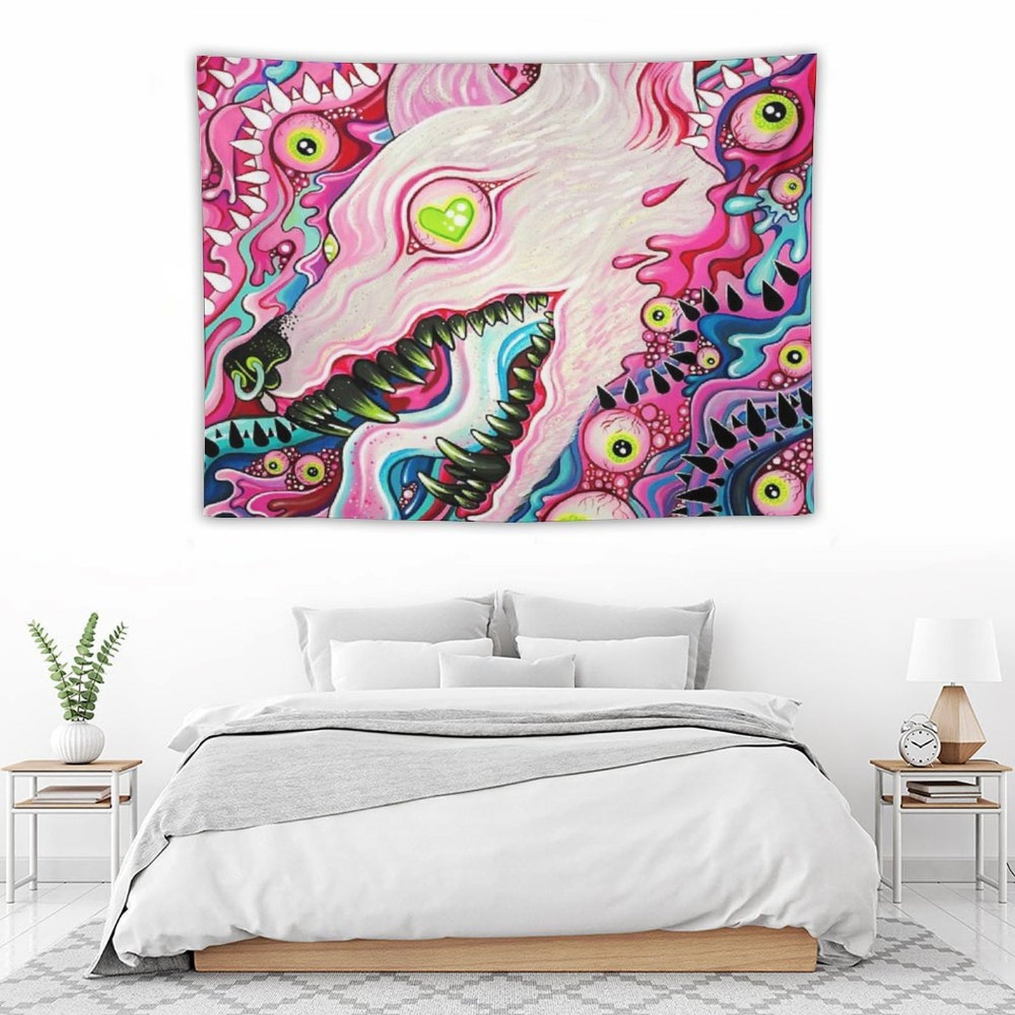 Glitterwolf Acrylic Painting Tapestry