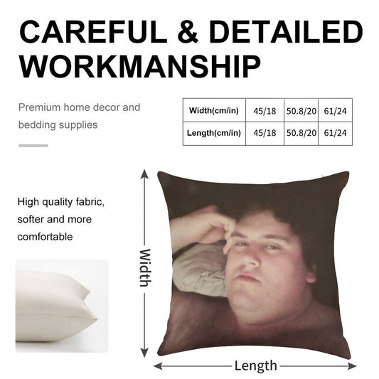 Horny Ogre Linen Throw Pillow Cover