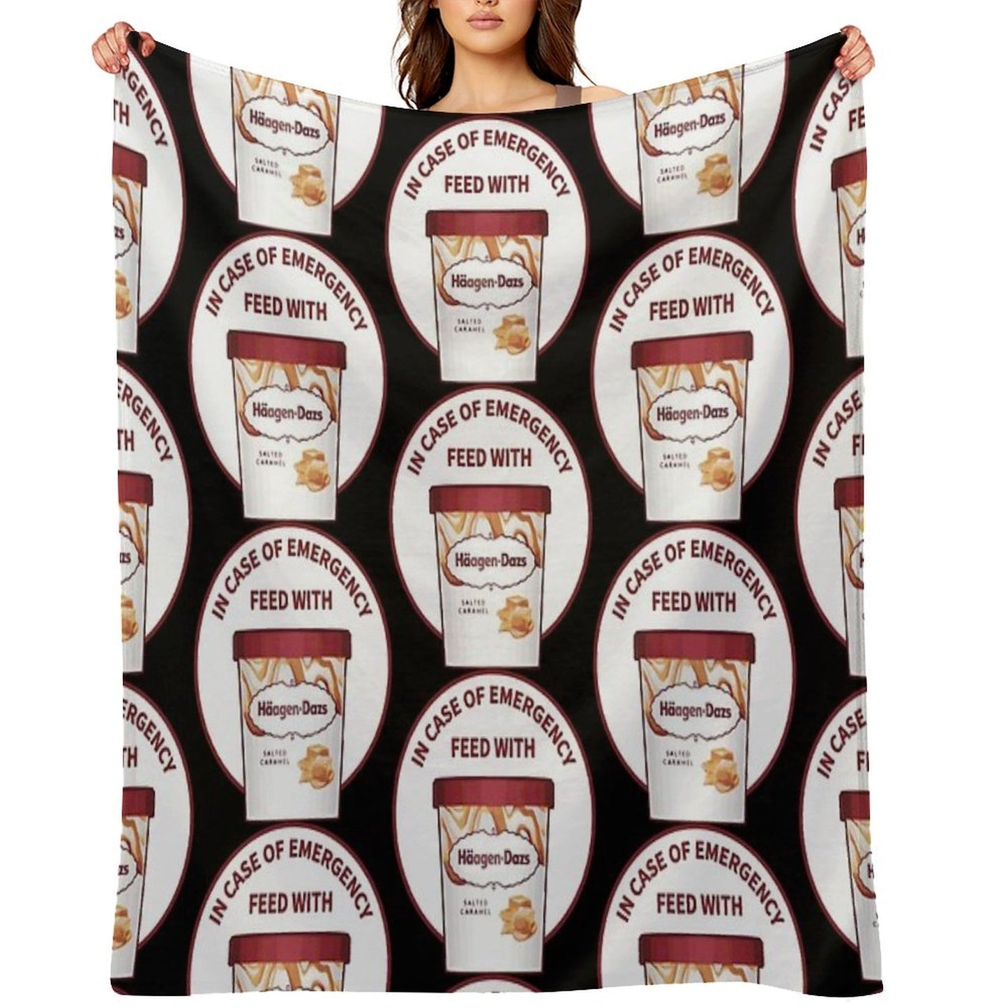 In Case Of Emergency Feed With Haagen-Dazs Throw Blanket