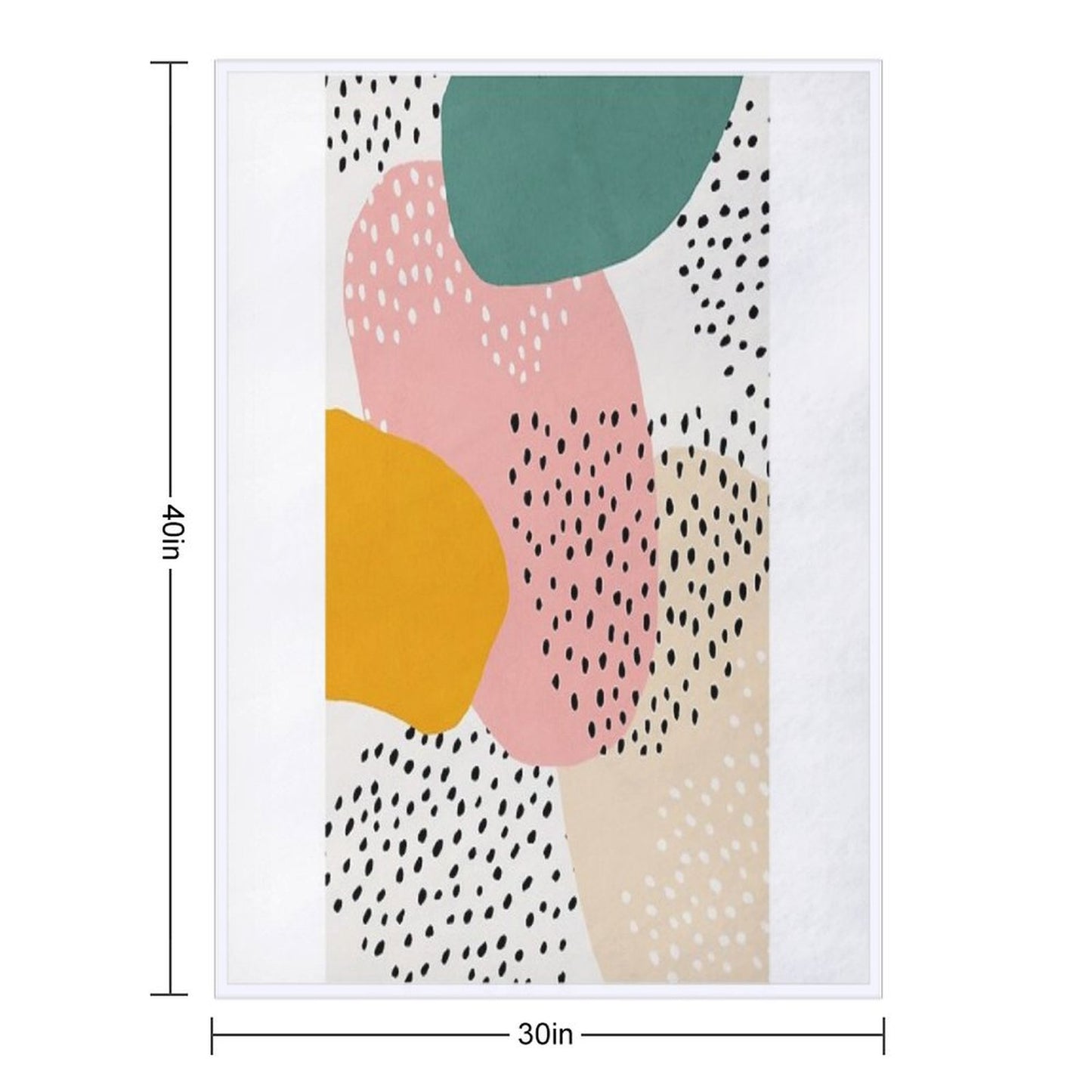 Abstract, Mid Century Modern Kids Wall Art, Nursery Room Throw Blanket