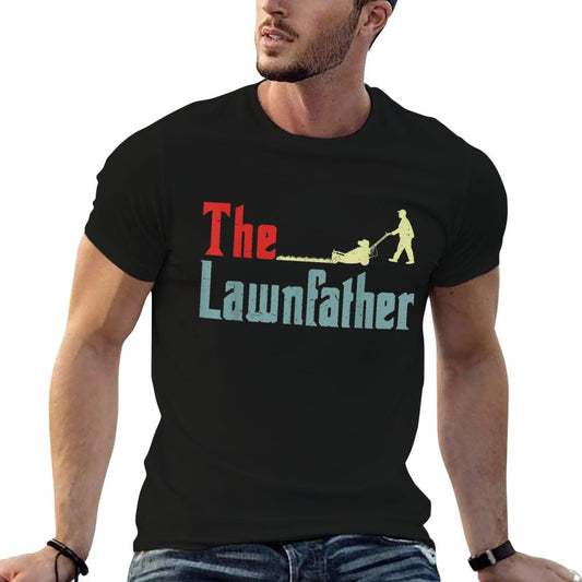 Lawnfather Lawn Mowing Men Father Day Funny Mower Garden Dad T-Shirt