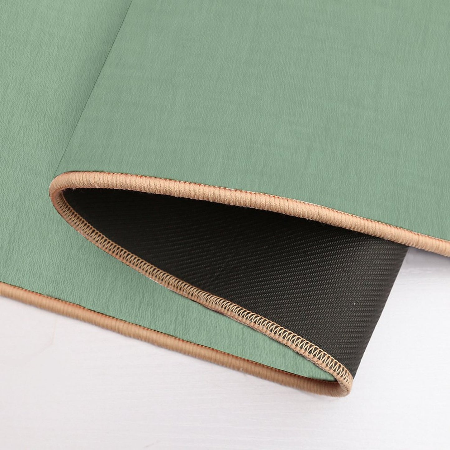 Textured Muted Green. Bath Mat