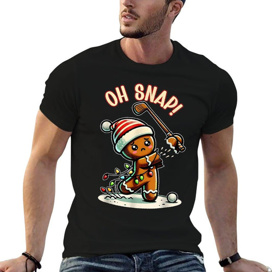 Funny Gingerbread Man Pajamas Xmas Holiday Oh Snap Golf Classic T-Shirt