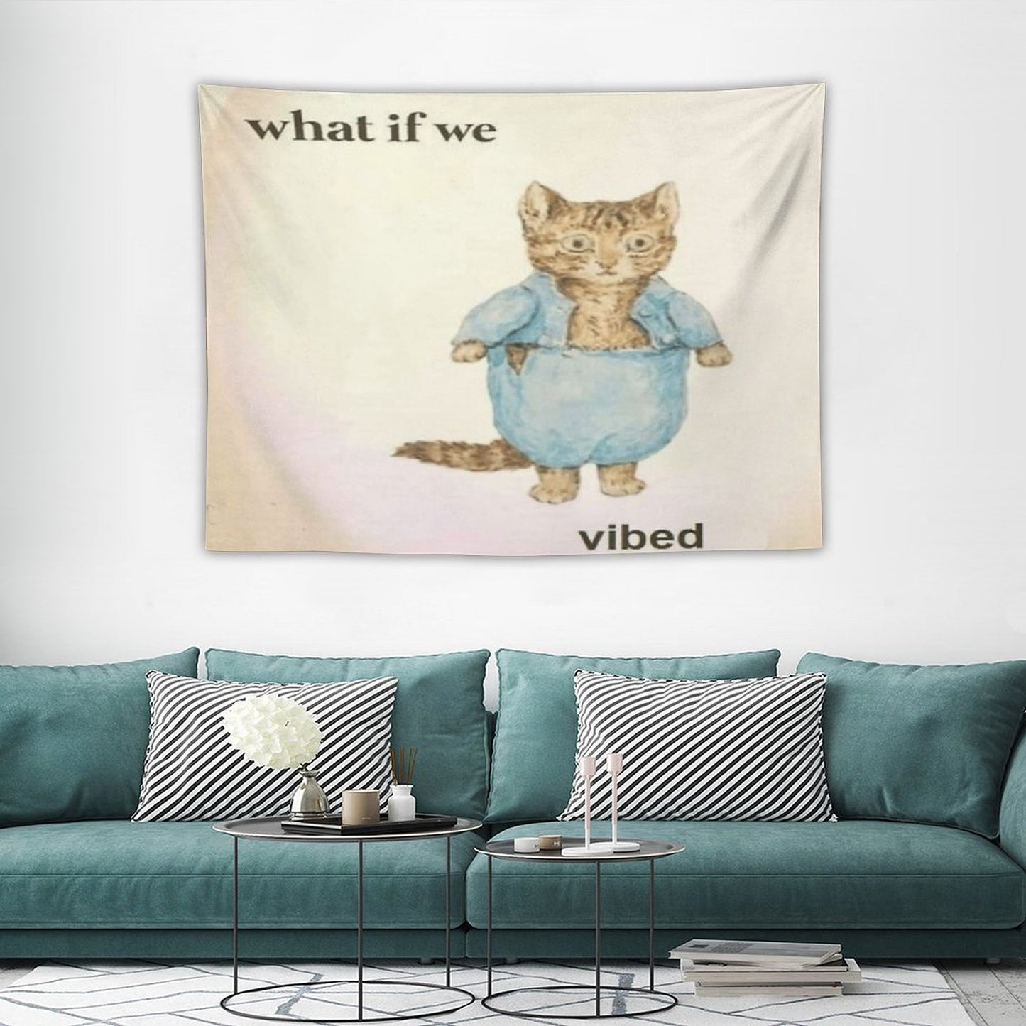 What If We Vibed Cat Tapestry