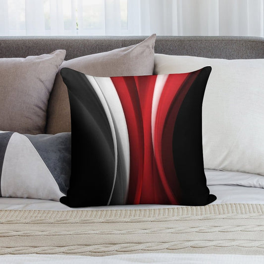 Red And White Soft Home Decor Throw Pillow