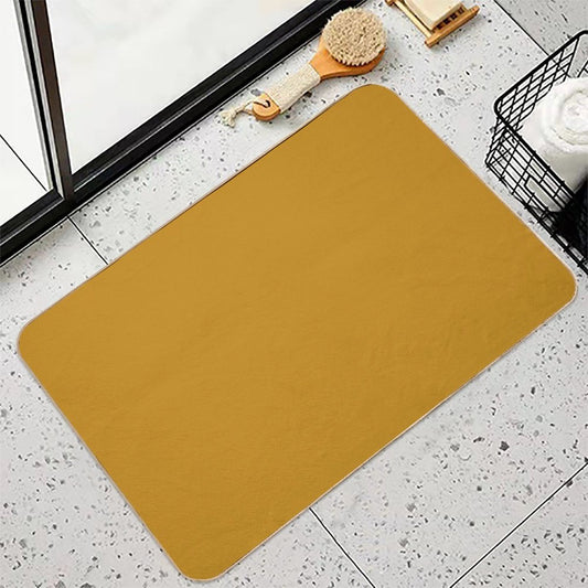 Best Seller Golden Mustard Yellow Solid Color Pairs with Sherwin Williams Auric Gold SW 6692 Bath Mat