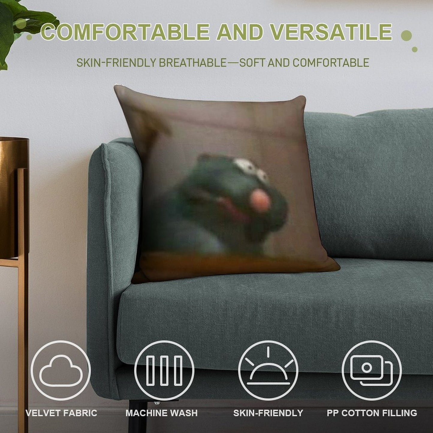 Remy Ratatouille Meme Soft Durable Construction Throw Pillow