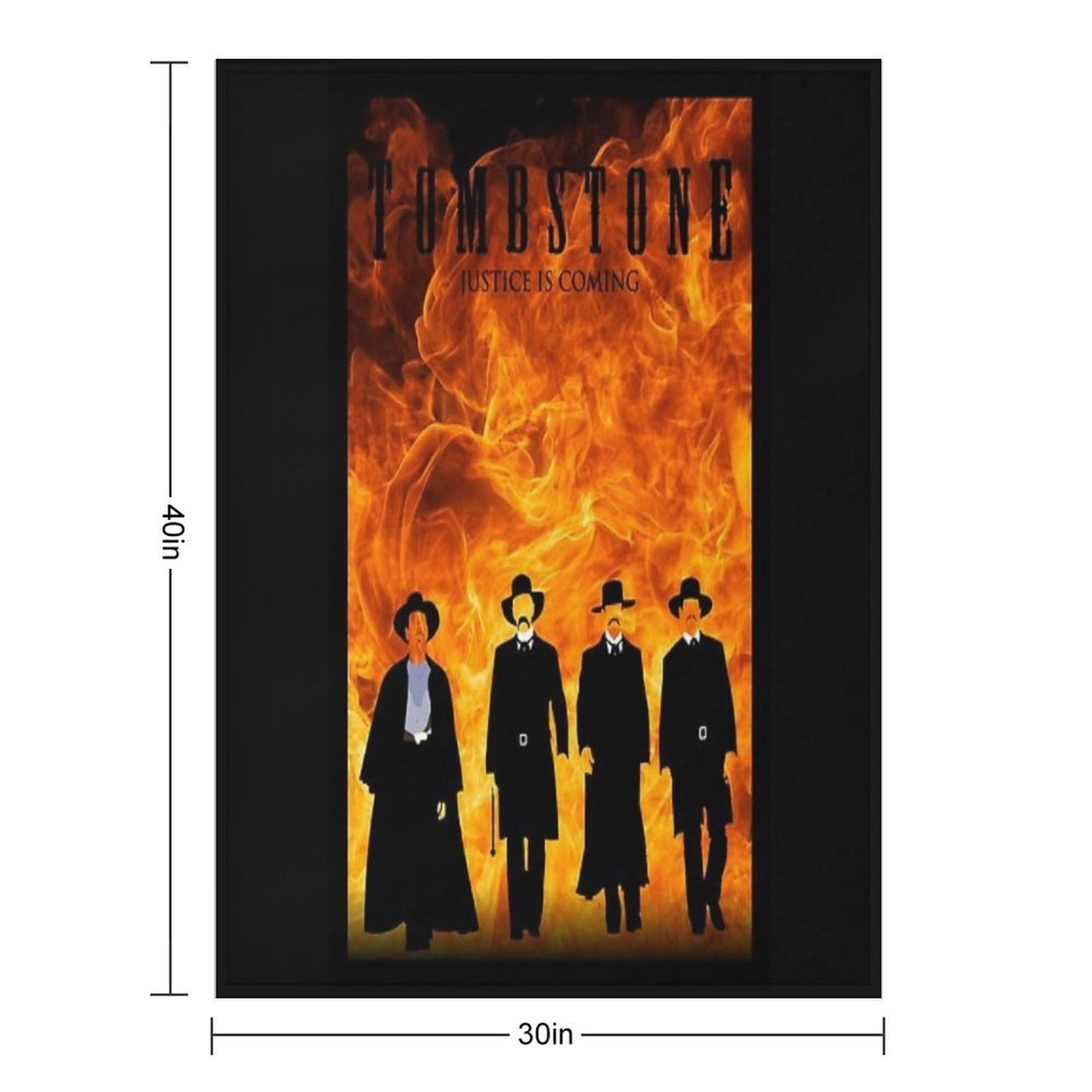 Tombstone FIRE Throw Blanket