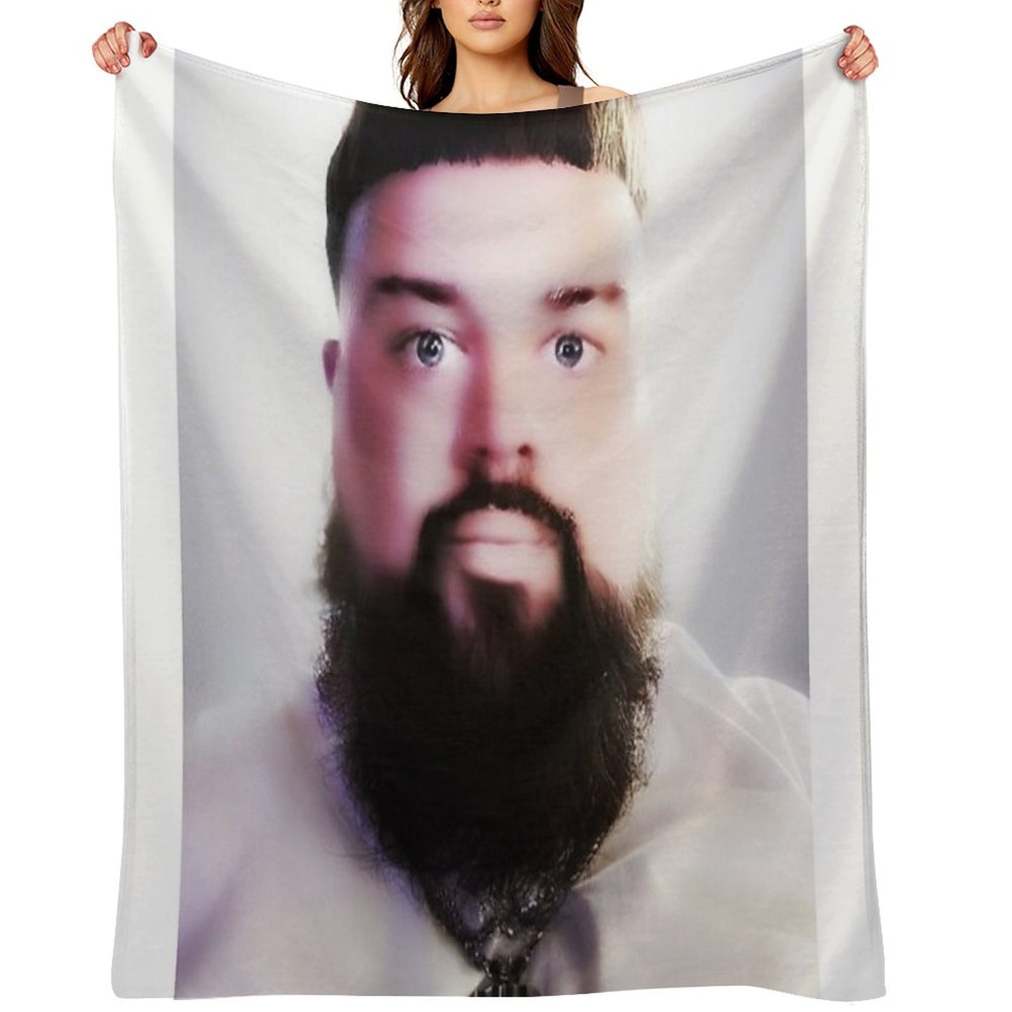 Joeyy Airbrush Squareprint Throw Blanket