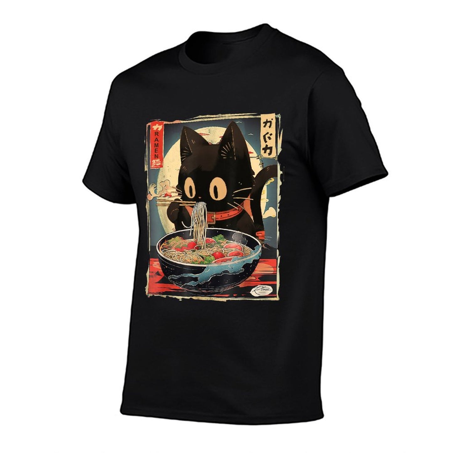 Cat Ramen Manga Anime for Kids Boys Girlsns Kawaii Cat Eating Ramen Noodles Anime Gift Girlsns T-Shirt