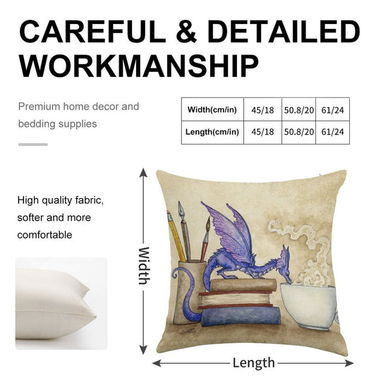 Whats In Here Linen Throw Pillow Cover