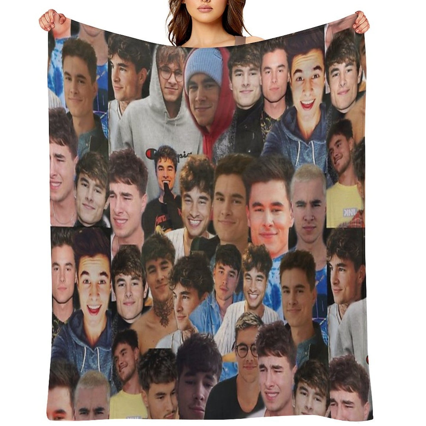 Kian Lawley Photo Collage Throw Blanket