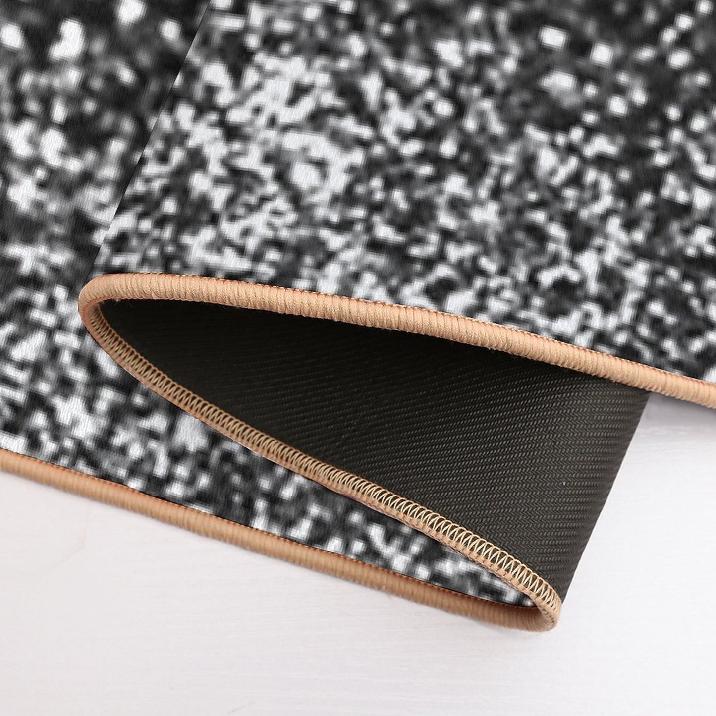 Silver And Black Glitter Bath Mat