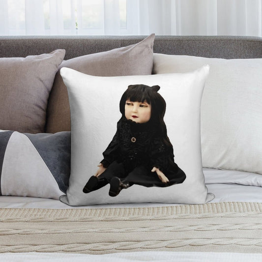 Nadja Doll Soft Short Plush Fabric Throw Pillow