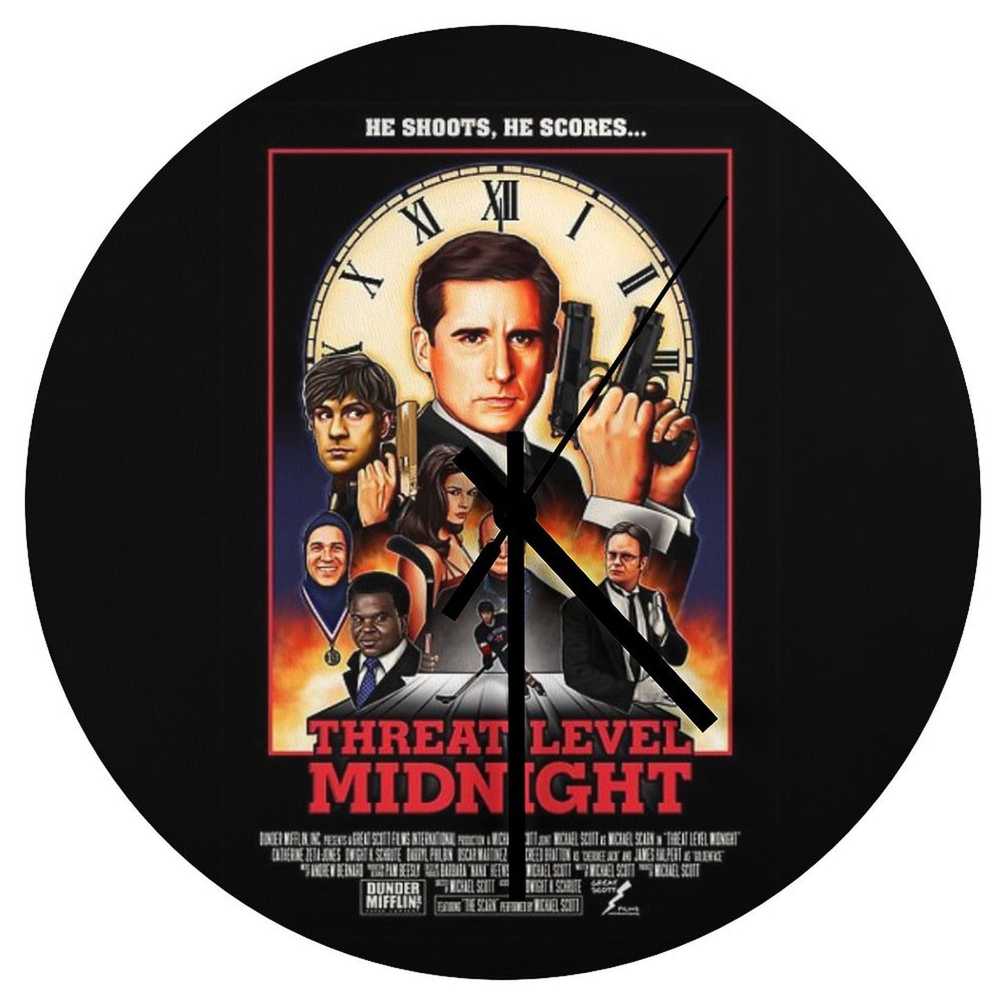 Threat Level Midnight Wall Clock