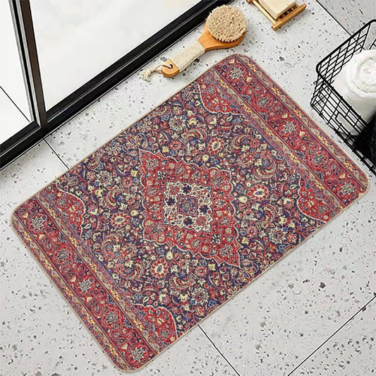 Northwest Persian Silk Carpet Print Bath Mat