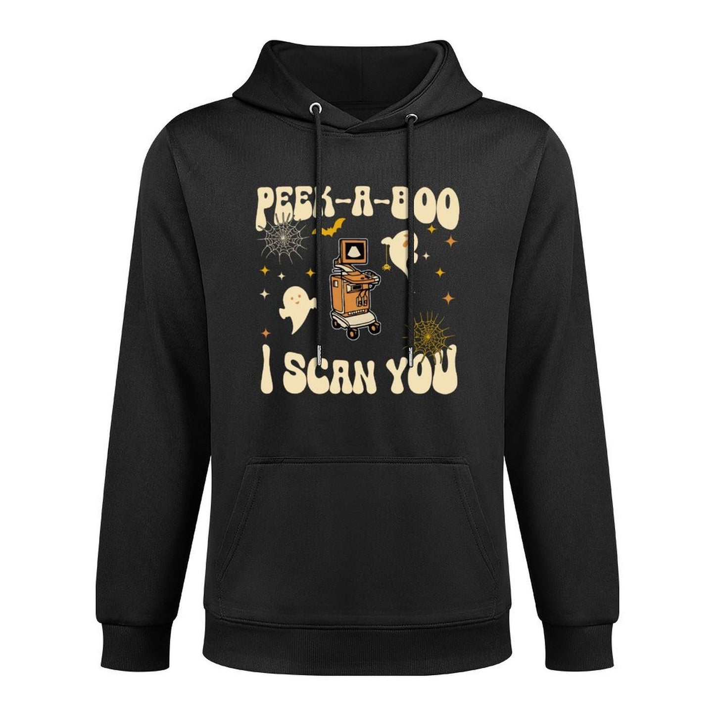 Peek-A-Boo I Scan You, Ultrasound Halloween Adjustable Hood Hoodie