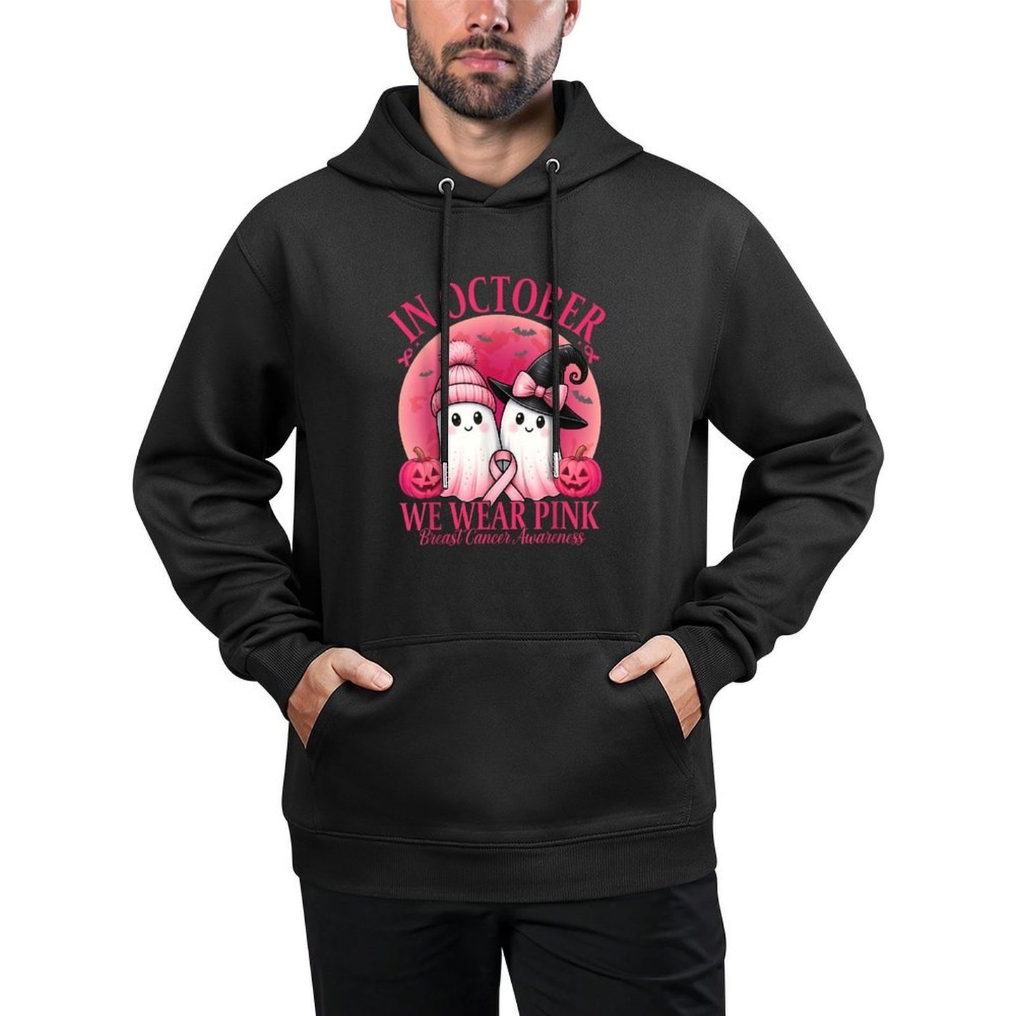 Breast Cancer Halloween for Women in October We Wear Pink Casual Wear Hoodie