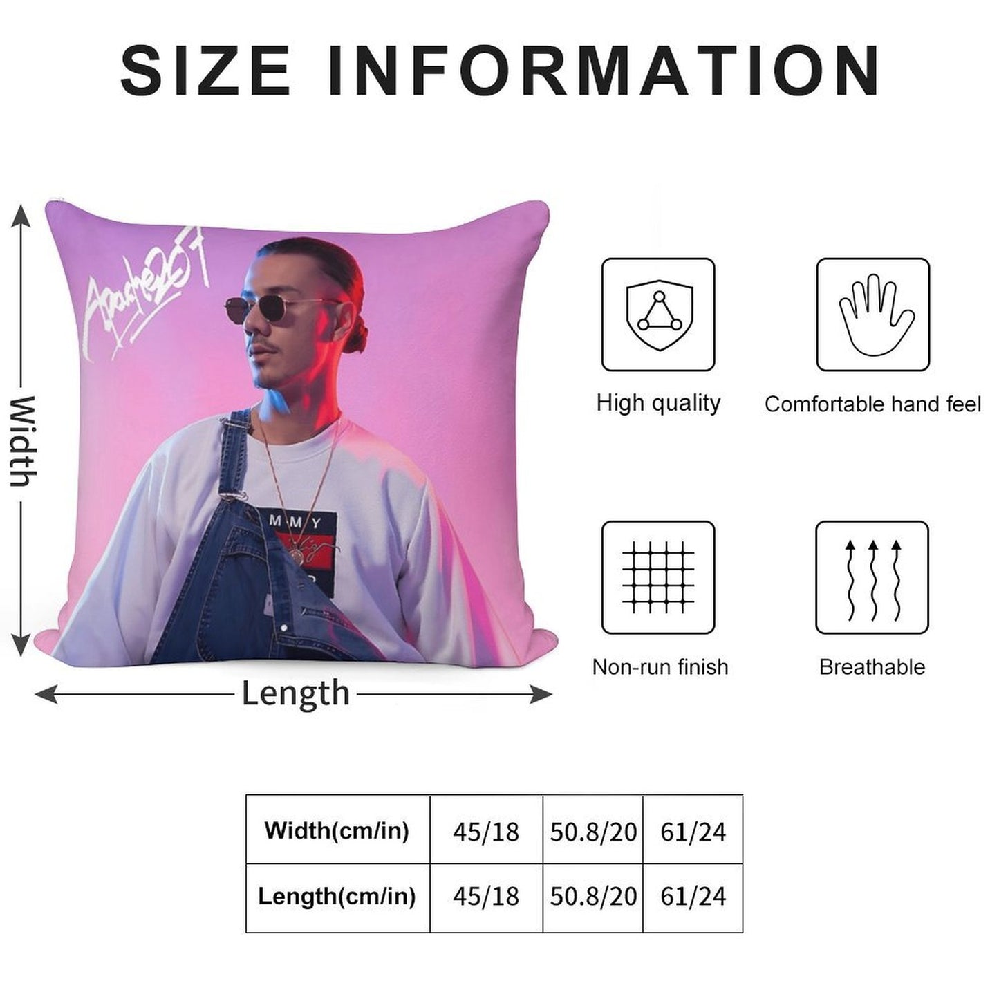 Apache Soft High-Density Material Throw Pillow